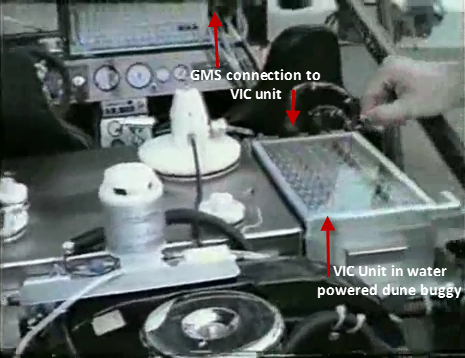 Meyers VIC control unit installed in the rear of the dune buggy