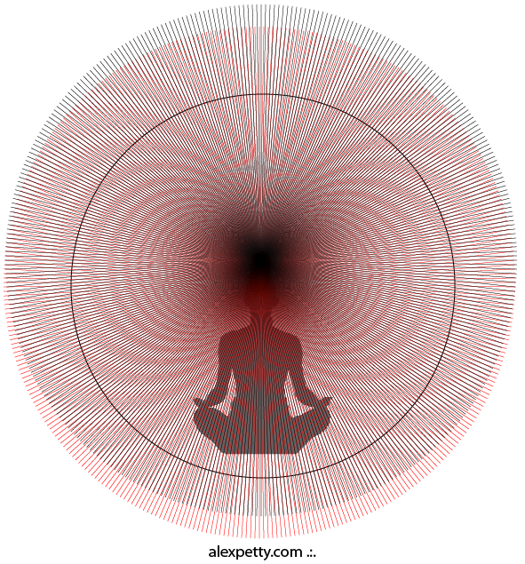 The dipole was not drawn in. It emerged when the radial lines representing 1 and 2 were placed on top of one another.